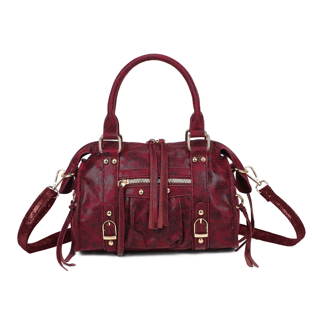 La Skyla Velvet - Sac à main – Bordeaux