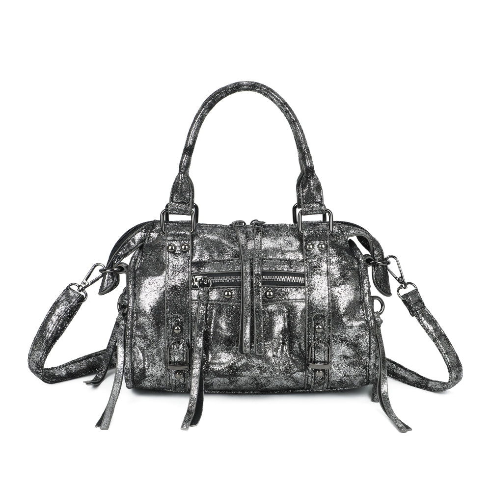 La Skyla Velvet - Sac à main – Gris argenté